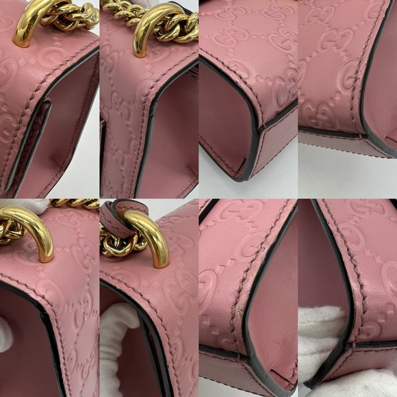 ❌SOLD❌Authentic Gucci pink Guccissima small padlock chain bag - Picture 10 of 16